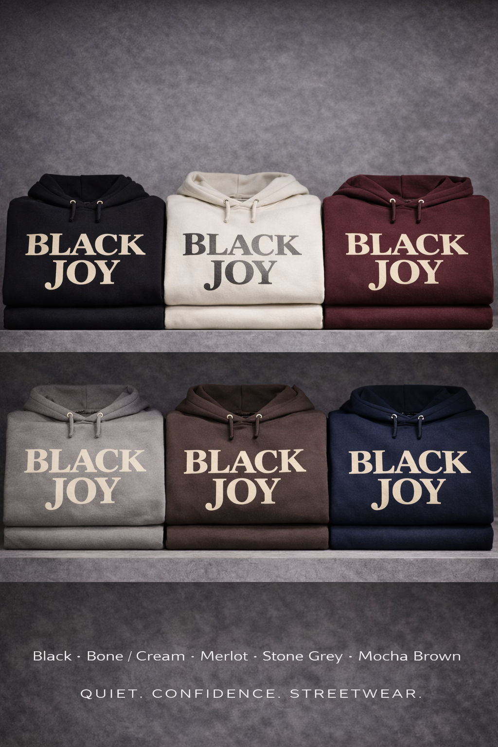 BLACK JOY™ Oversized Statement Hoodie