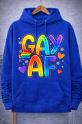 GAY AF Hoodie – Royal Blue Edition 🌈