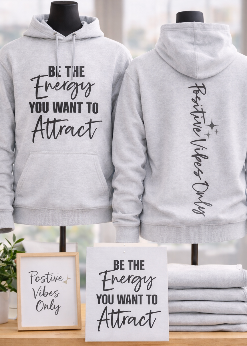 Be the Energy You Want to Attract Hoodie...Positive vibes only.