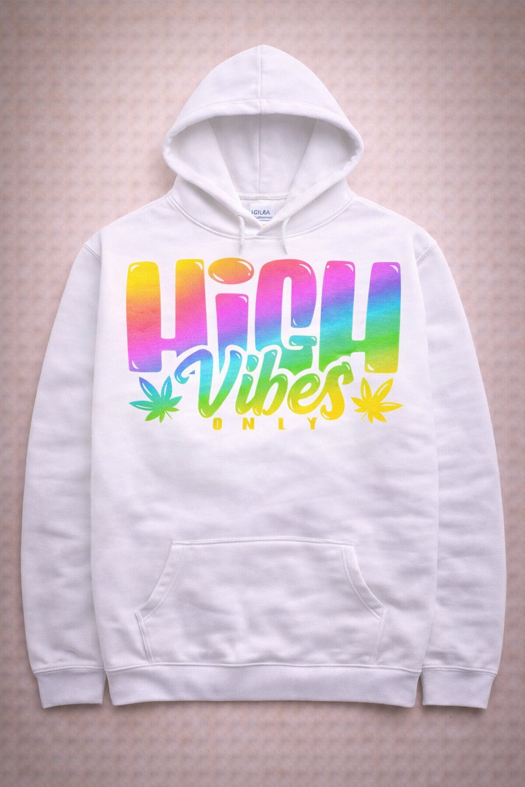 High Vibes Only Hoodie – Rainbow Gradient Edition