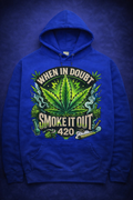 When in Doubt, Smoke It Out Hoodie – Bold Color Edition