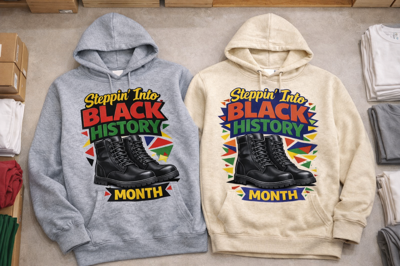 "Steppin’ Into Black History Month” Hoodie.