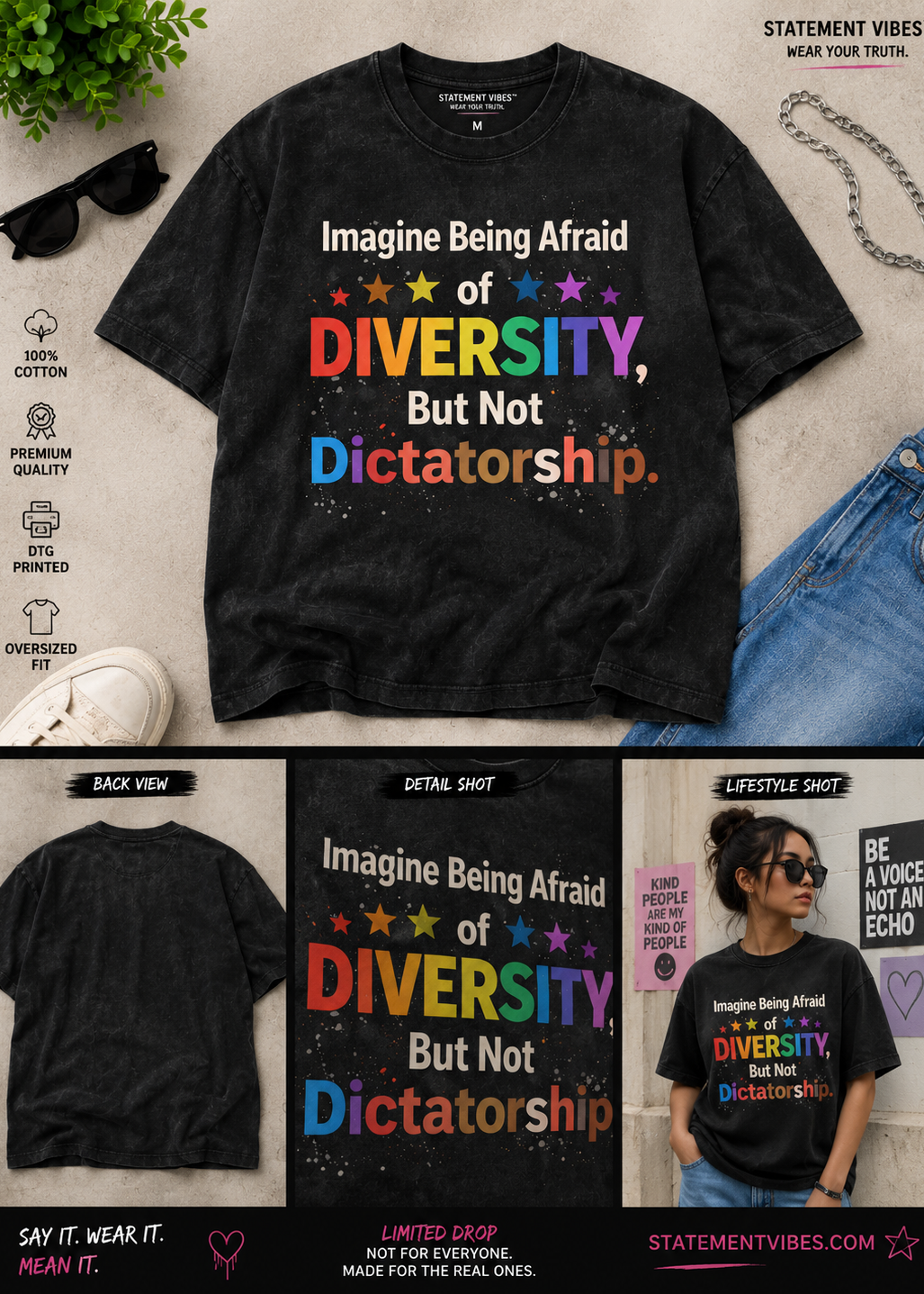 imagine Being Afraid tee