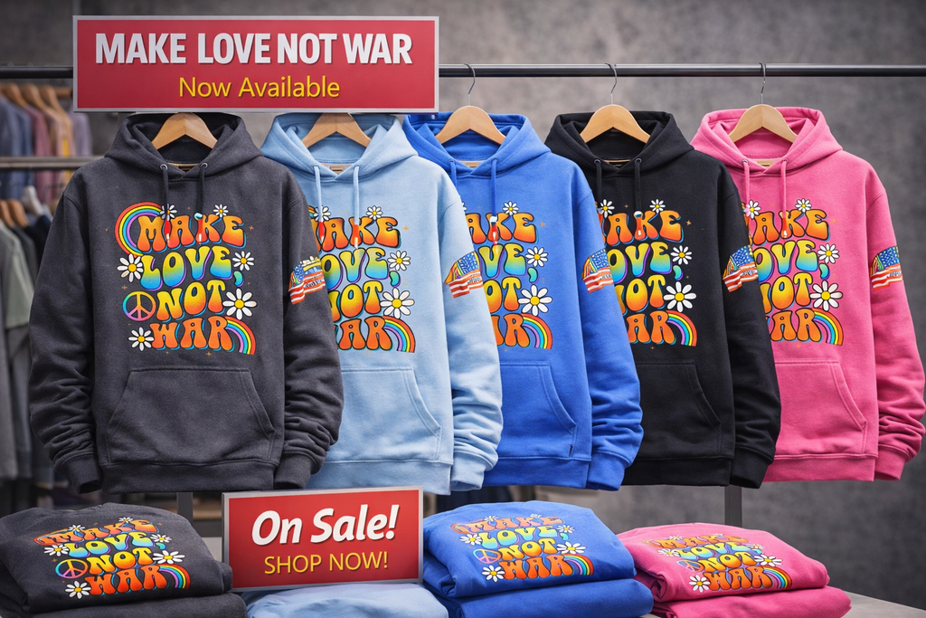 Make Love, Not War” Hoodie.