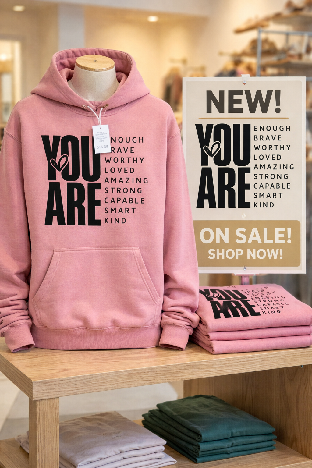 “YOU ARE” Affirmation Hoodie