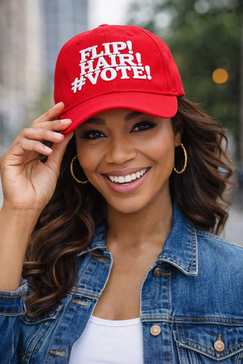 Flip! Hair! #Vote! Signature Cap