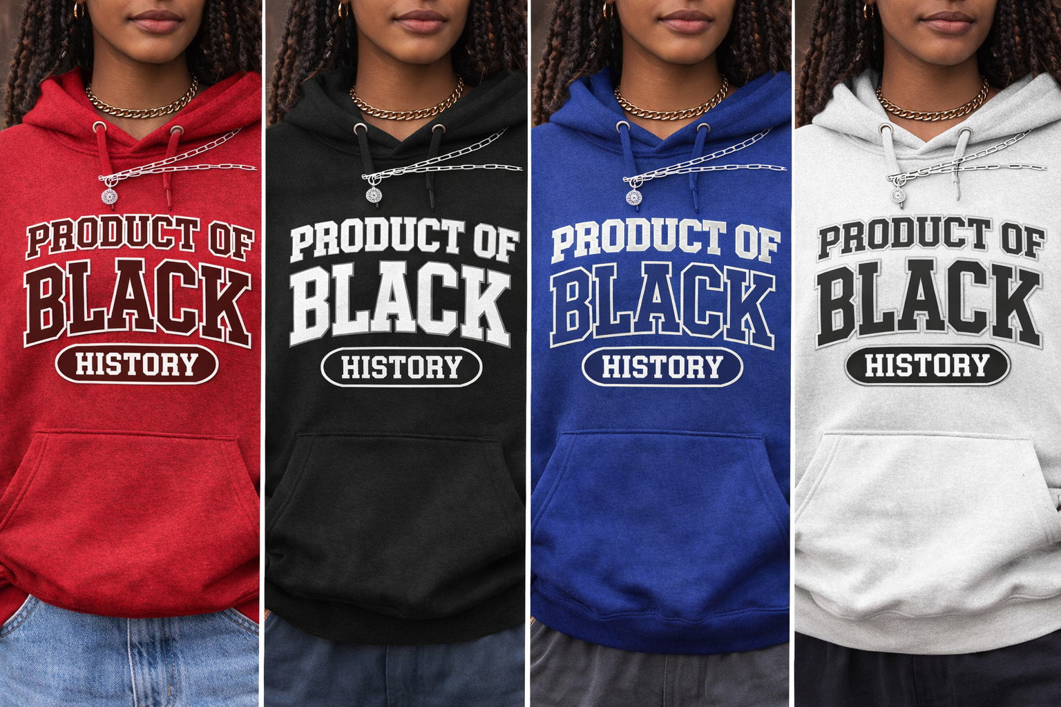 Product of Black History Hoodie – Heather Green