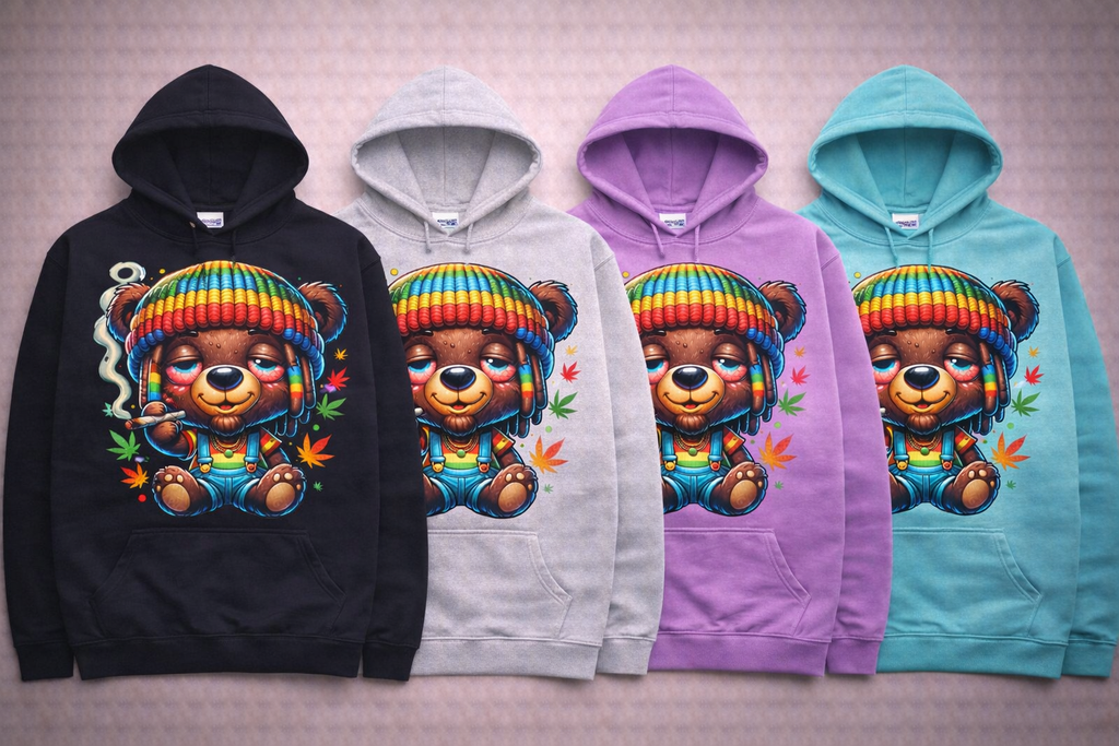 High Vibes Bear Hoodie