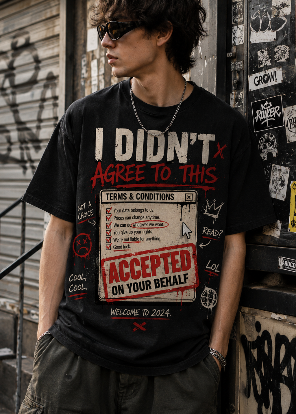 I DIDN'T AGREE TO THIS tee