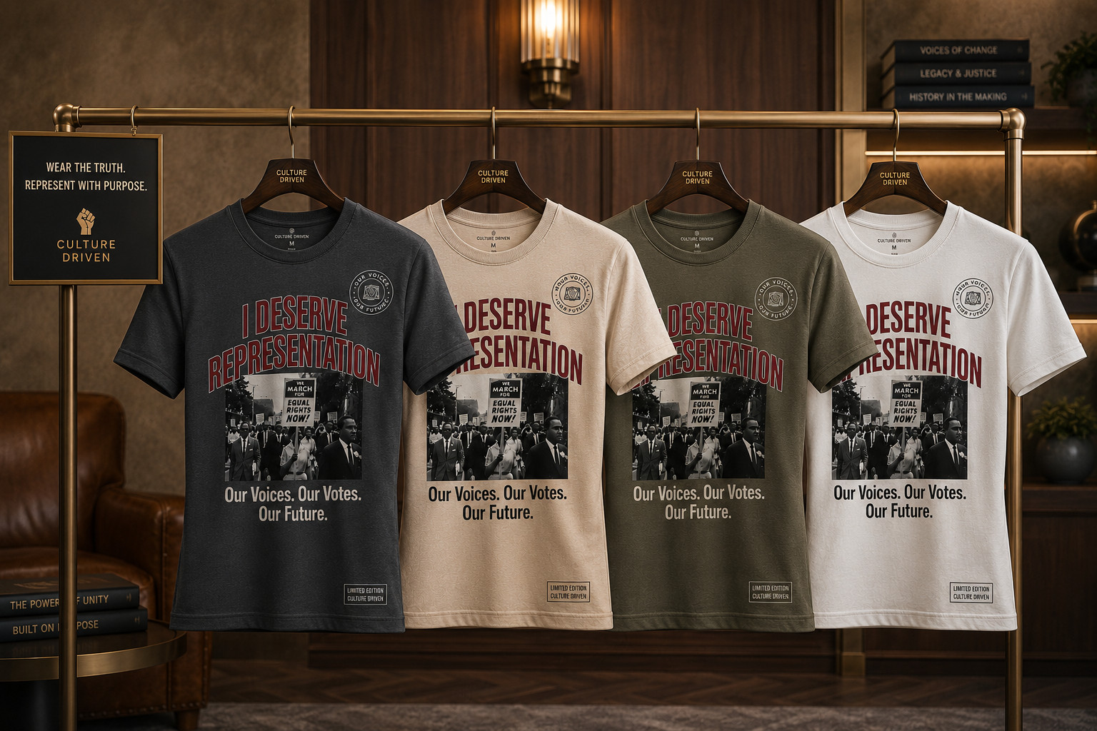 “I Deserve Representation” premium fitted tee