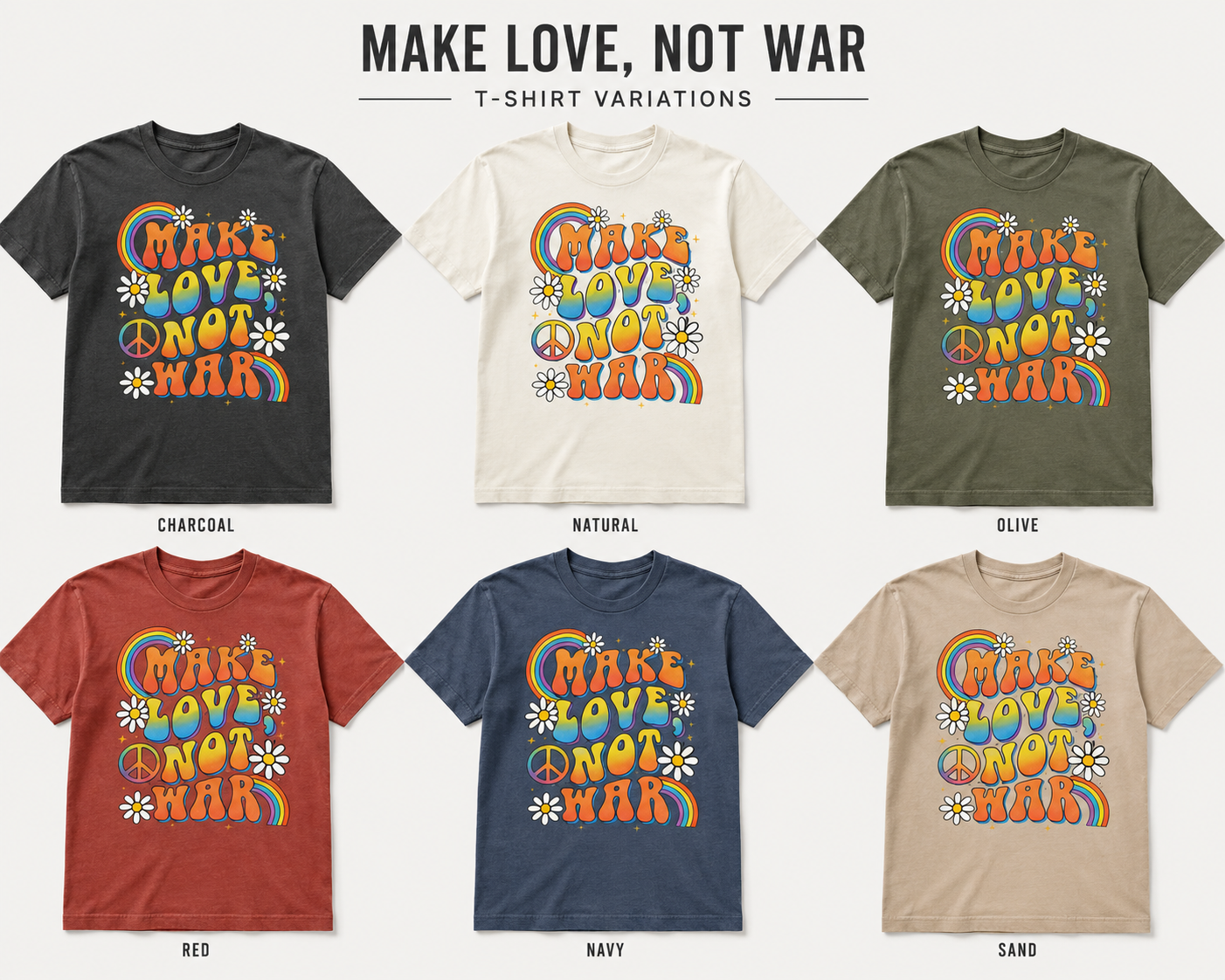 “Make Love, Not War” Statement Tee
