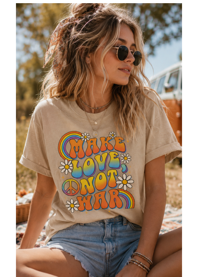 “Make Love, Not War” Statement Tee