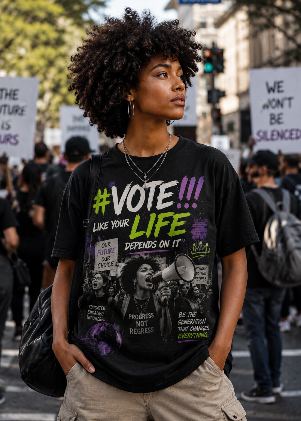 “#VOTE Like Your Life Depends On It” tee
