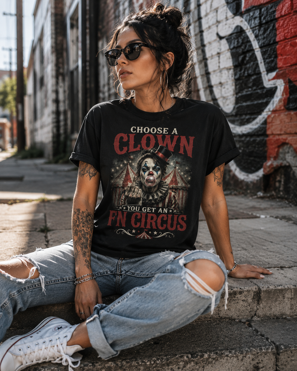 The “Clown Face Circus” tee