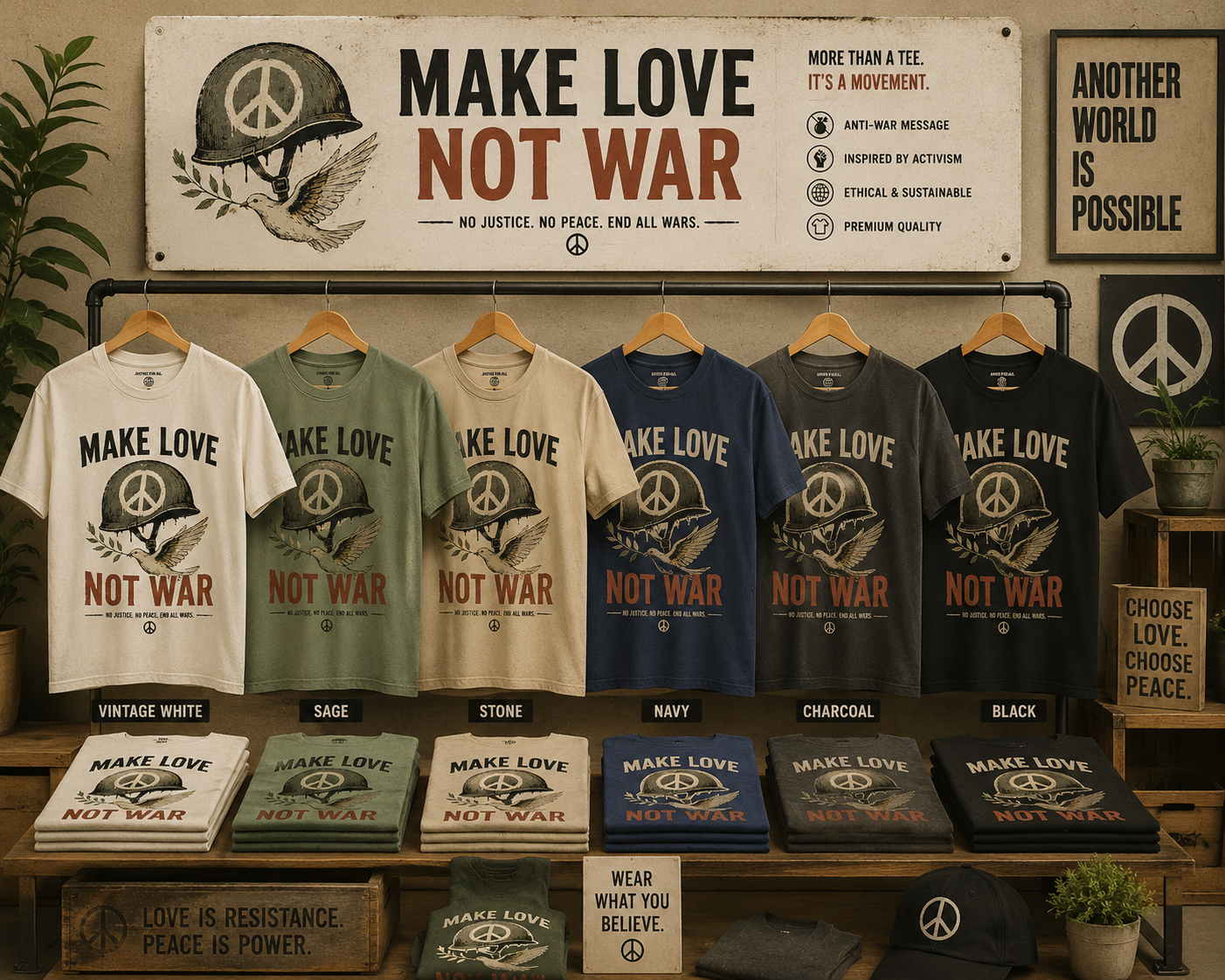 “Make Love Not War” tee