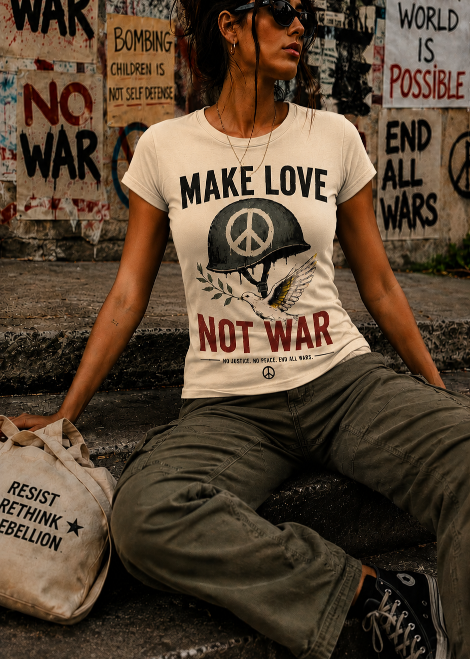 “Make Love Not War” tee