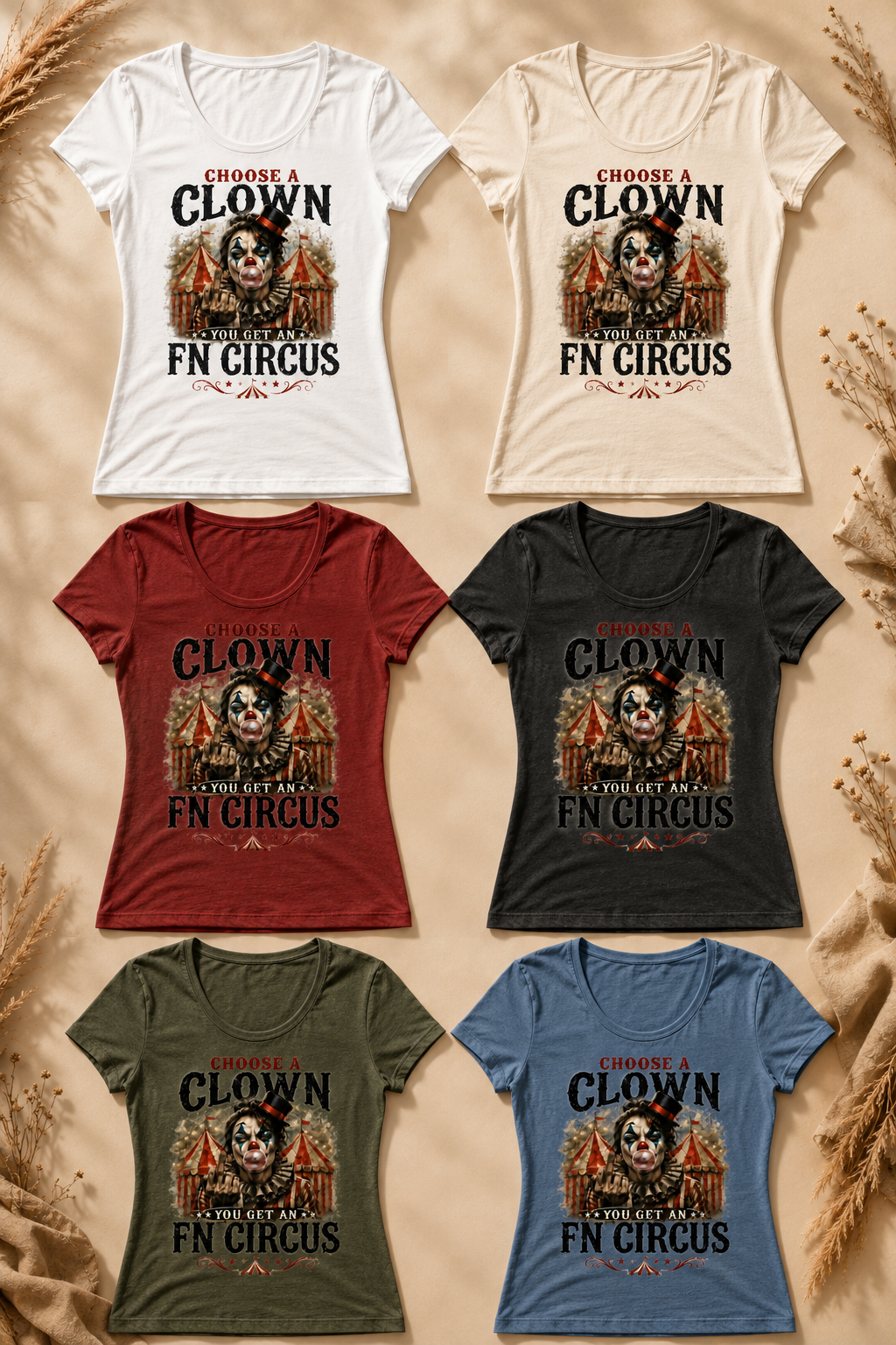 The “Clown Face Circus” tee