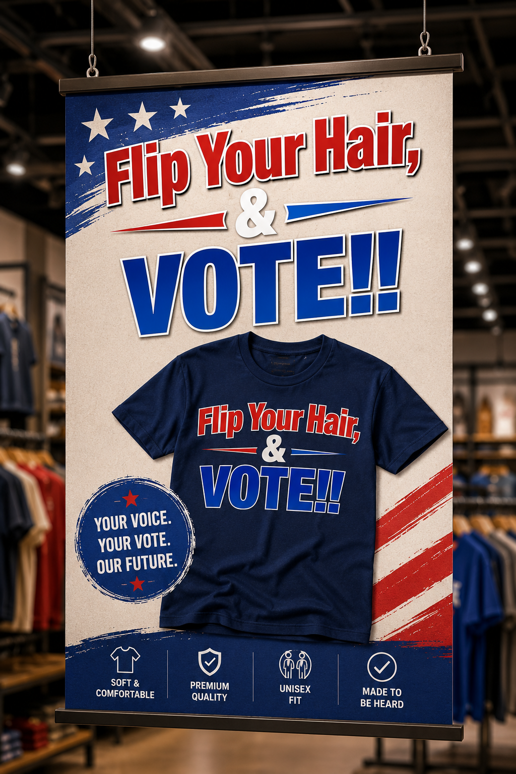 “Flip Your Hair, & VOTE!!
