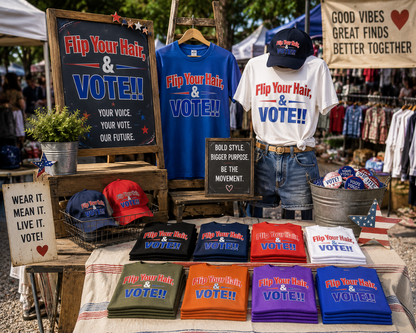 “Flip Your Hair, & VOTE!!