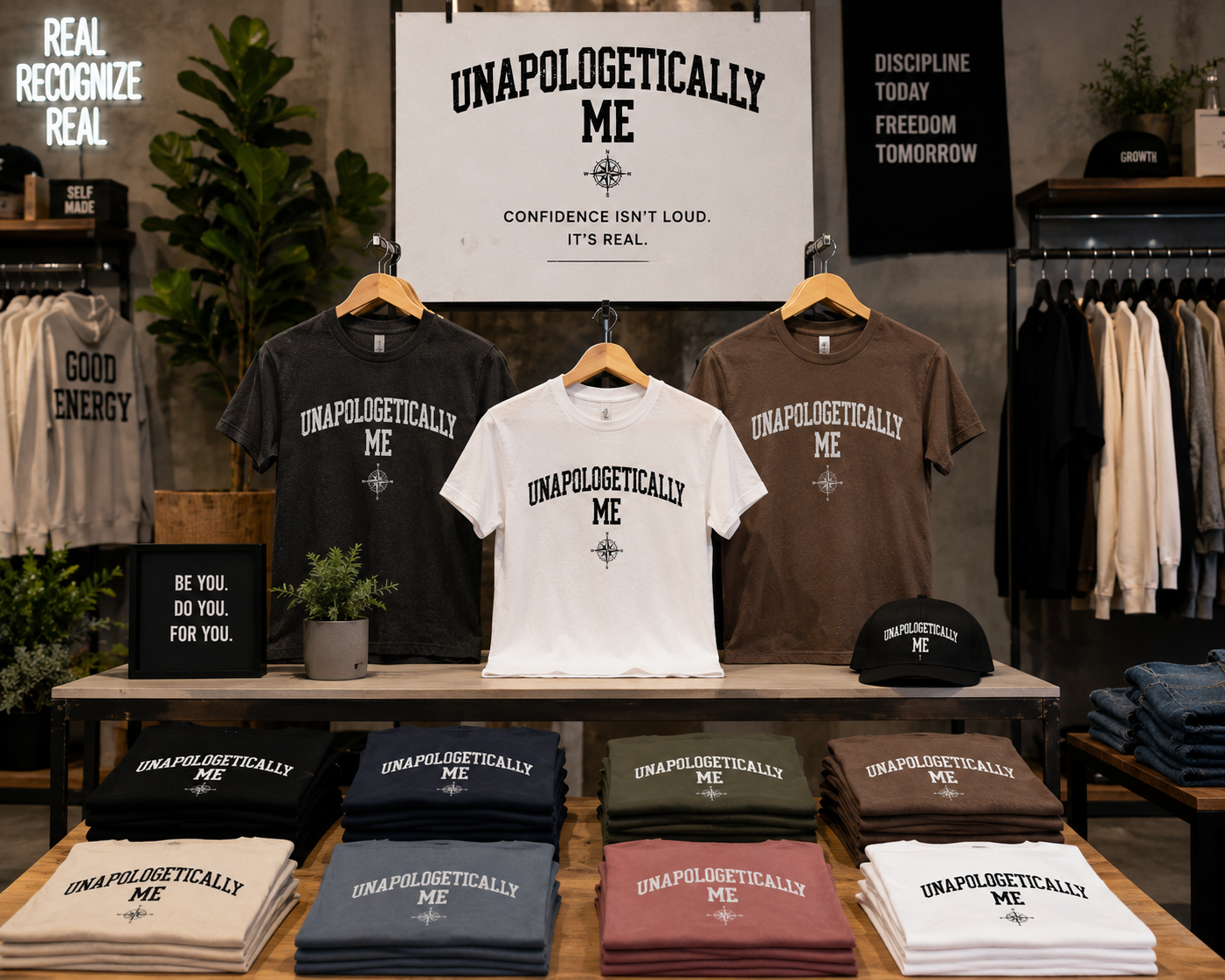 UNAPOLOGETICALLY ME fitted tee