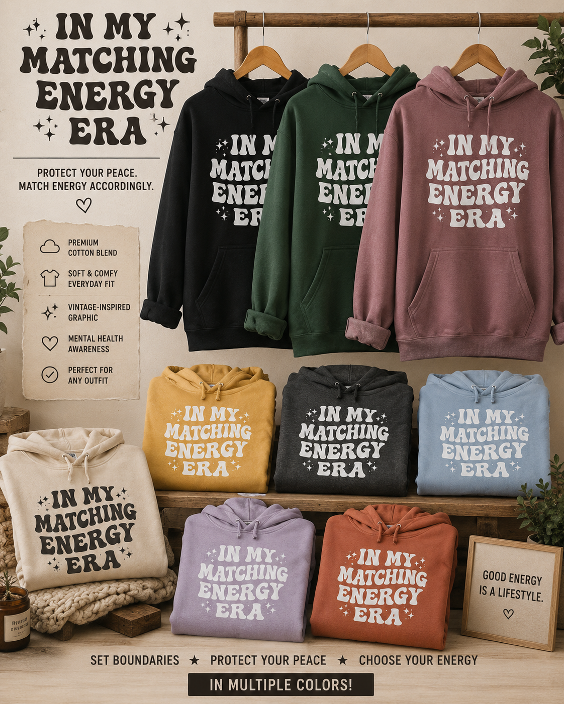 Be the Energy You Want to Attract Hoodie...Positive vibes only.