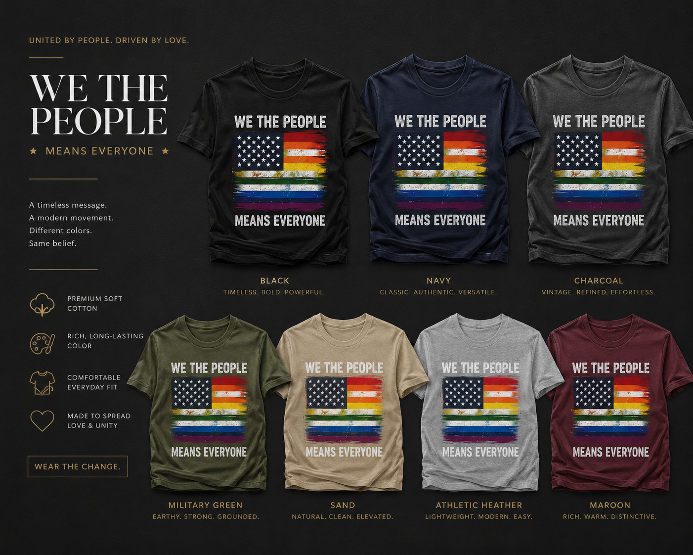“WE THE PEOPLE MEANS EVERYONE” graphic tee