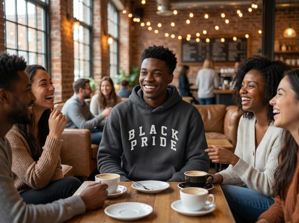 BLACK PRIDE™ Curved Statement Hoodie