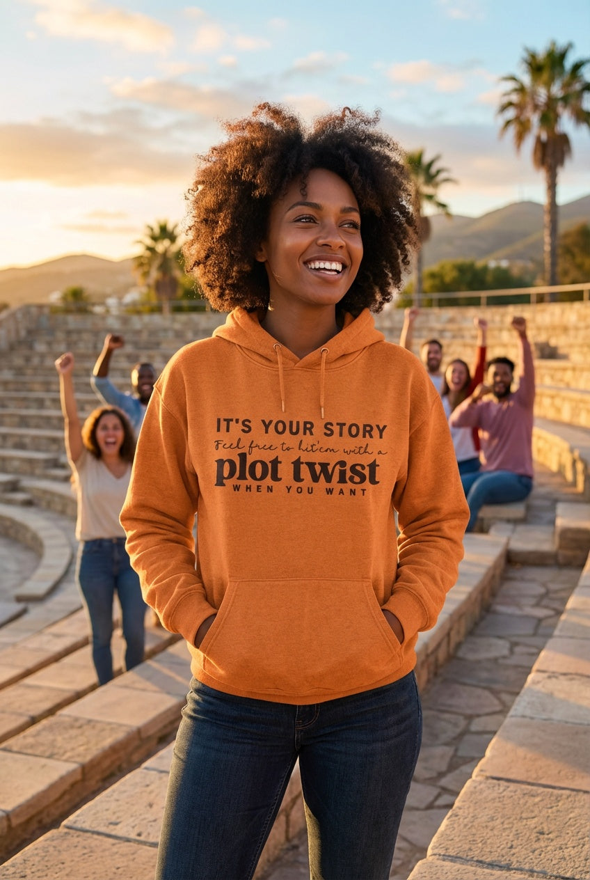 Plot Twist Hoodie – Burnt Orange