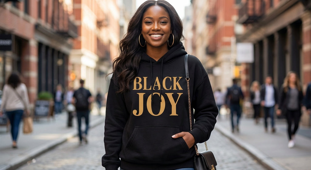 BLACK JOY™ Oversized Statement Hoodie