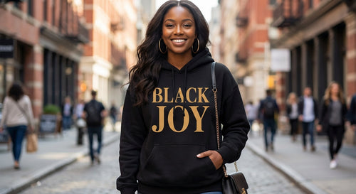 BLACK JOY™ Oversized Statement Hoodie