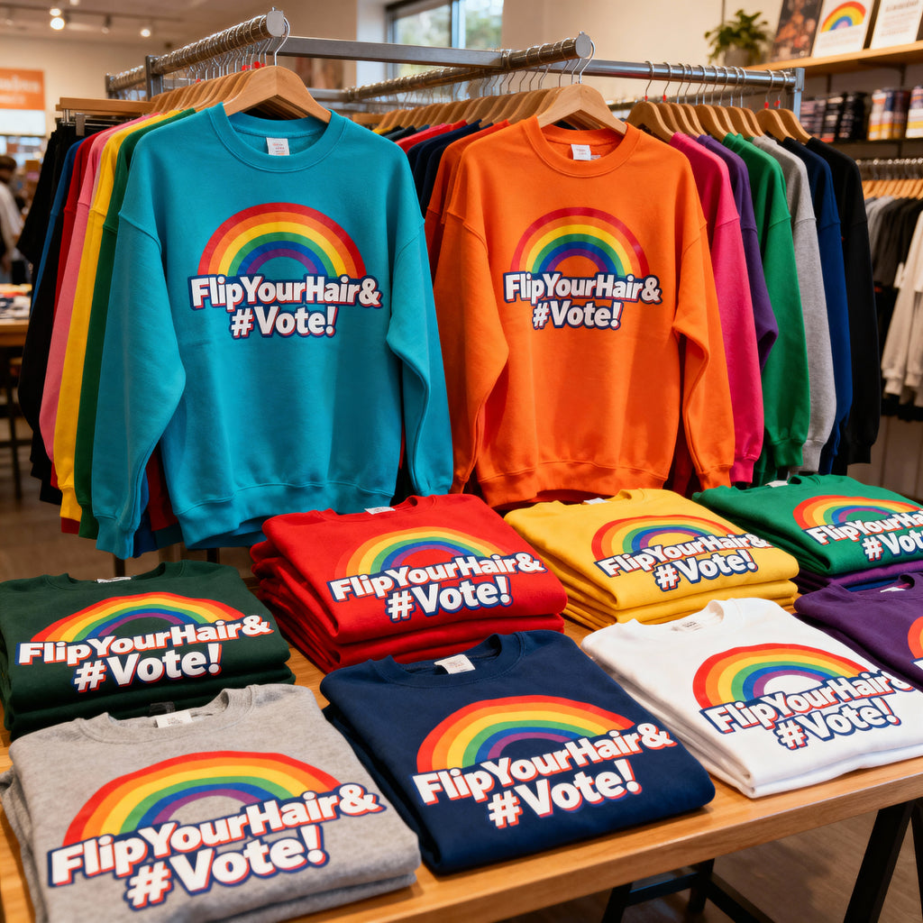 FlipYourHair — and #Vote! Rainbow Hoodie